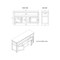 Alaterre Furniture Savannah TV Cabinet, Ivory with Natural Wood Top ASVA10IVW - alternate 3